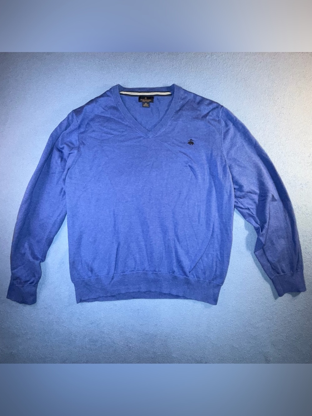 Brooks Brothers V-Neck Sweater in Royal Blue